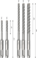 Sada vrtáků do betonu PRO SDS plus-5X, 5/6/6/8/10 mm, 5 ks