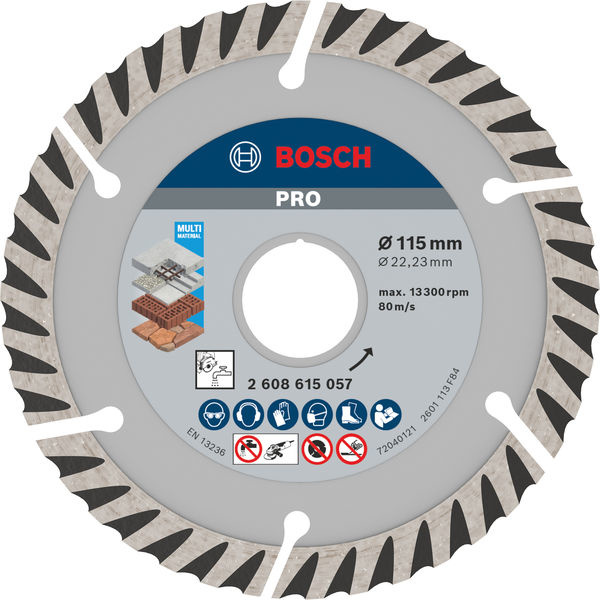 Diamantový řezací kotouč PRO Multi Material, 115 × 22,23 mm, 10 ks