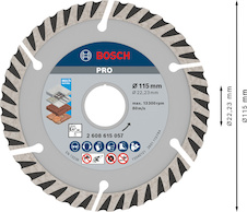 Diamantový řezací kotouč PRO Multi Material, 115 × 22,23 mm, 10 ks