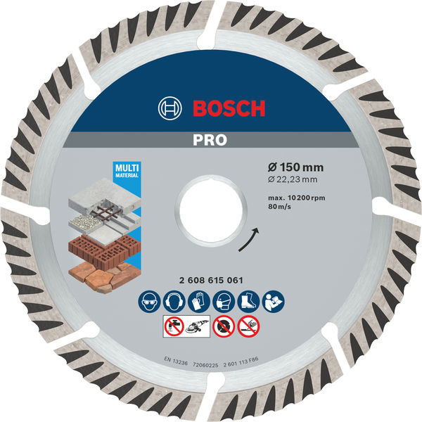 Diamantový řezací kotouč PRO Multi Material, 150 × 22,23 mm, 10 ks