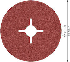 Fíbrový kotouč PRO R780, 125 mm, P80