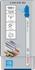 Pilový plátek pro přímočaré pily PRO Alu curve T227D, 100 mm, 100 ks