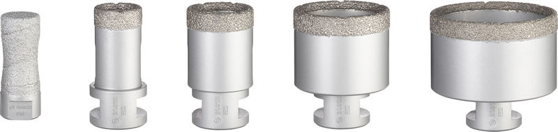 5dílná sada vrtacích korunek PRO Ceramic dry set, 68 × 33, 51 × 33, 35 × 33, 25 × 33, 20 × 33 mm, M14