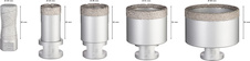 5dílná sada vrtacích korunek PRO Ceramic dry set, 68 × 33, 51 × 33, 35 × 33, 25 × 33, 20 × 33 mm, M14