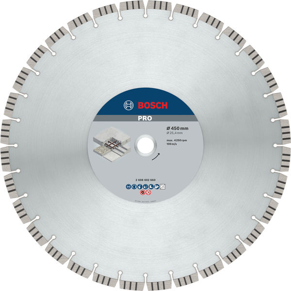 Diamantový kotouč PRO Concrete, 450 × 25,4 mm