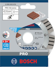 Diamantový kotouč PRO Abrasive, 115 × 22,23 mm