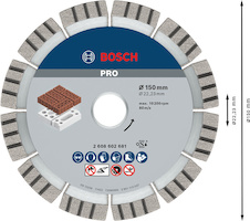 Diamantový kotouč PRO Abrasive, 150 × 22,23 mm