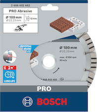 Diamantový kotouč PRO Abrasive, 180 × 22,23 mm