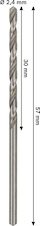 Vrták do kovu PRO Metal HSS-G standardní délky, 2,4 × 30 × 57 mm, 10 ks