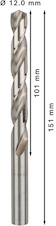Vrták do kovu PRO Metal HSS-G standardní délky, 12 × 101 × 151 mm, 5 ks