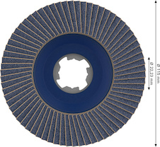 Lamelový brusný kotouč PRO X571, lomené provedení, 115 mm, G40, X-Lock