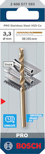 Vrták do kovu PRO Stainless Steel HSS-Co, 3,3 × 36 × 65 mm