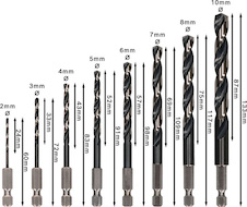 Sada vrtáků do kovu PRO Metal HSS-G Impact, 8 ks