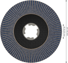 Lamelový brusný kotouč PRO X571, lomené provedení, 115 mm, G120, X-Lock