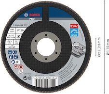 Lamelový brusný kotouč PRO X571, lomené provedení, 115 mm, G120