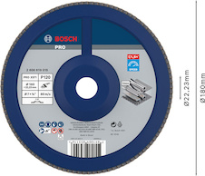 Lamelový brusný kotouč PRO X571, rovné provedení, 180 mm, G120
