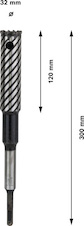 Vrták do vyztuženého betonu PRO SDS plus Rebar Cutter, 32 × 120 × 300 mm