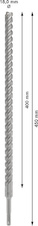Vrták do betonu PRO SDS plus-5X, 18 × 400 × 450 mm