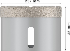 Děrovka pro suché vrtání PRO Ceramic dry, 57 × 35 mm, X-Lock
