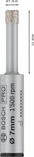 Vrták PRO Ceramic dry pro vrtání za sucha, 7 × 33 × 13 mm