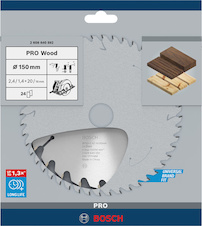 Pilový kotouč PRO Wood pro okružní pilu, 150 × 2,4 × 20 mm, T24