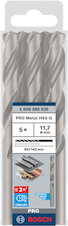 Vrták do kovu PRO Metal HSS-G standardní délky, 11,7 × 94 × 142 mm, 5 ks