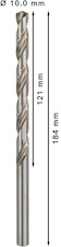 Vrták do kovu PRO Metal HSS-G dlouhý, 10 × 121 × 184 mm, 5 ks