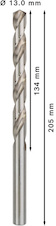 Vrták do kovu PRO Metal HSS-G dlouhý, 13 × 134 × 205 mm, 5 ks