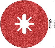 Fíbrový kotouč PRO R780 X-Lock, 115 mm, G36