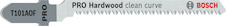 Pilový plátek pro přímočaré pily s obrácenými zuby PRO Hardwood clean curve T101AOF, 83 mm, 5 ks