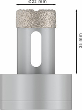 Děrovka pro suché vrtání PRO Ceramic dry, 22 × 35 mm, X-Lock
