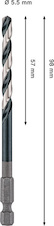 Vrták do kovu PRO Metal HSS-G Impact, 5,5 × 57 × 98 mm