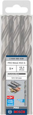 Vrták do kovu PRO Metal HSS-G standardní délky, 12,1 × 101 × 151 mm, 5 ks