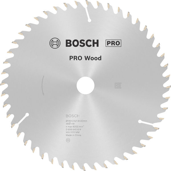 Pilový kotouč PRO Wood pro okružní pilu, 190 × 2,6 × 20 mm, T48