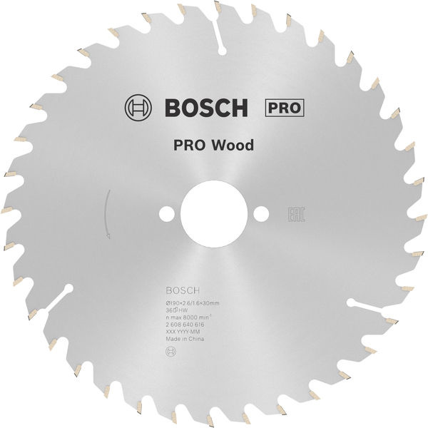 Pilový kotouč PRO Wood pro okružní pilu, 190 × 2,6 × 30 mm, T36