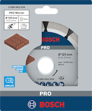 Diamantový kotouč na maltu PRO Mortar, 125 × 22,23 mm