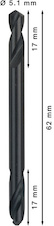 Oboustranný vrták do kovu PRO Metal HSS-G, 5,1 × 17 × 62 mm, 10 ks