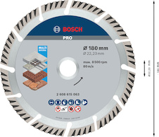Diamantový řezací kotouč PRO Multi Material, 180 × 22,23 mm