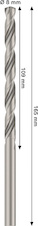 Vrták do kovu PRO Metal HSS-G, 8 × 109 × 165 mm