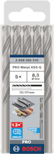 Vrták do kovu PRO Metal HSS-G standardní délky, 8,3 × 75 × 117 mm, 5 ks