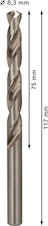 Vrták do kovu PRO Metal HSS-G standardní délky, 8,3 × 75 × 117 mm, 5 ks