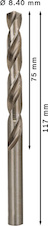 Vrták do kovu PRO Metal HSS-G standardní délky, 8,4 × 75 × 117 mm, 5 ks