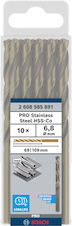 Vrták do kovu PRO Stainless Steel HSS-Co, 6,8 × 69 × 109 mm, 10 ks
