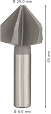 Záhlubník PRO Steel HSS, 20 × 45 mm, M10