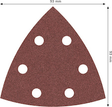 Brusný papír PRO F460, 93 × 93 mm, G120, 5 ks
