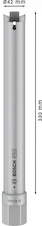 Vrtací korunka PRO Core Cutter dry pro vrtání za sucha, 42 × 330 mm, UNC 1¼″