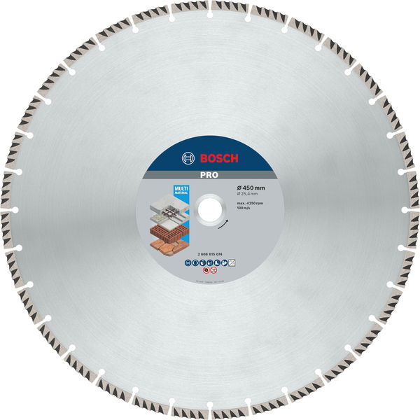 Diamantový řezací kotouč PRO Multi Material, 450 × 25,4 mm