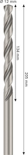 Vrták do kovu PRO Metal HSS-G, 12 × 134 × 205 mm