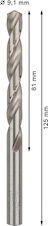 Vrták do kovu PRO Metal HSS-G standardní délky, 9,1 × 81 × 125 mm, 5 ks