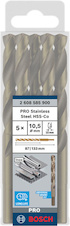 Vrták do kovu PRO Stainless Steel HSS-Co, 10,5 × 87 × 133 mm, 5 ks